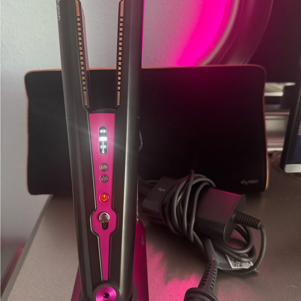 Authentic Dyson Corrale Hair Straightener Fuschia/Black